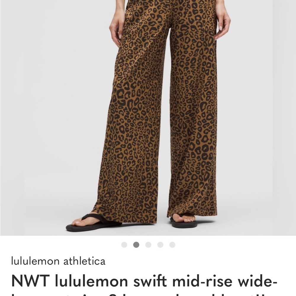 NWOT lululemon swift mid-rise wide-leg pant size 2 leopard - sold out!!